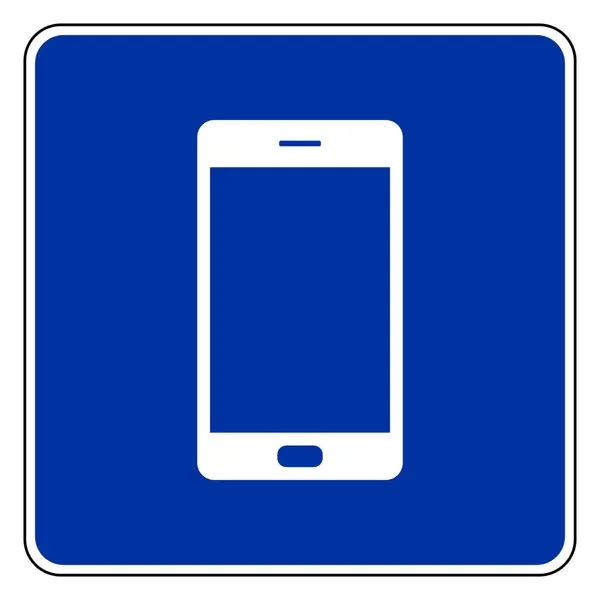 Smartphone Και Οδικό Σήμα Απεικόνιση Διάνυσμα — Διανυσματικό Αρχείο