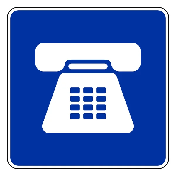 Telefon Und Verkehrszeichen Als Vektor Illustration — Stockvektor