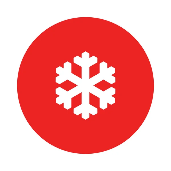 Fiocco Neve Cerchio Come Illustrazione Vettoriale — Vettoriale Stock