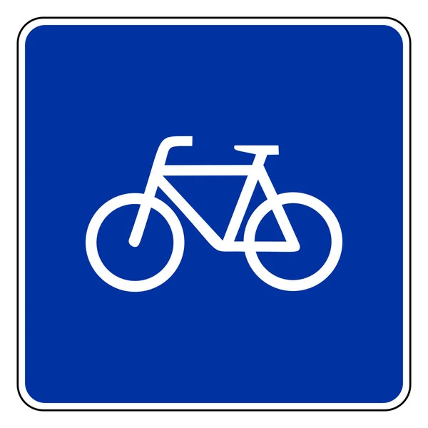 Fiets Verkeersbord Als Vectorillustratie — Stockvector