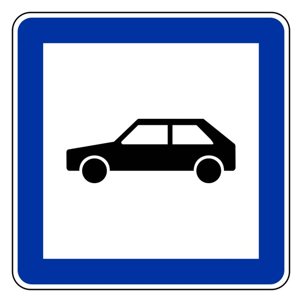 Auto Verkeersbord Als Vectorillustratie — Stockvector