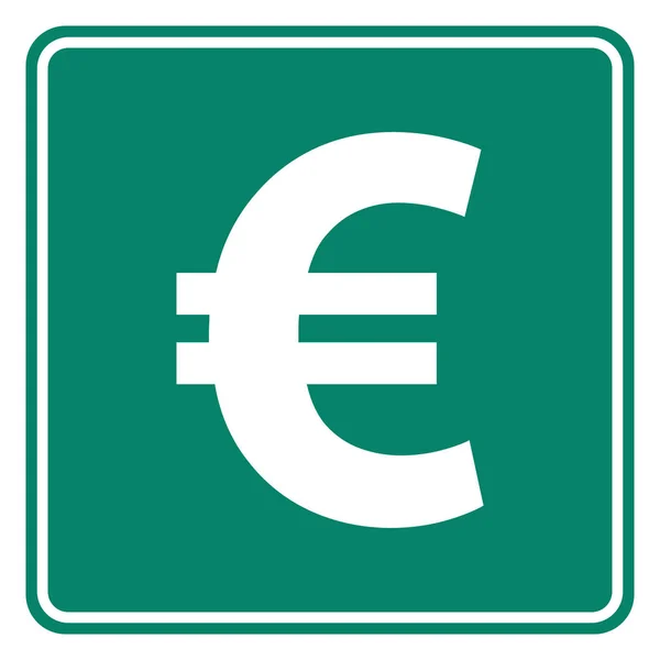 Euro Und Verkehrszeichen Als Vektor Illustration — Stockvektor