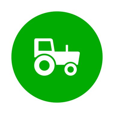 Vektör illüstrasyonu olarak traktör ve daire