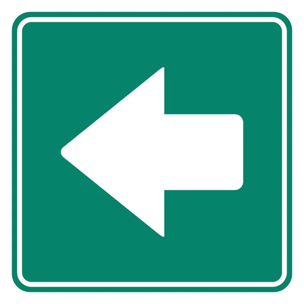 Left Arrow Road Sign Vector Illustration — Stock Vector
