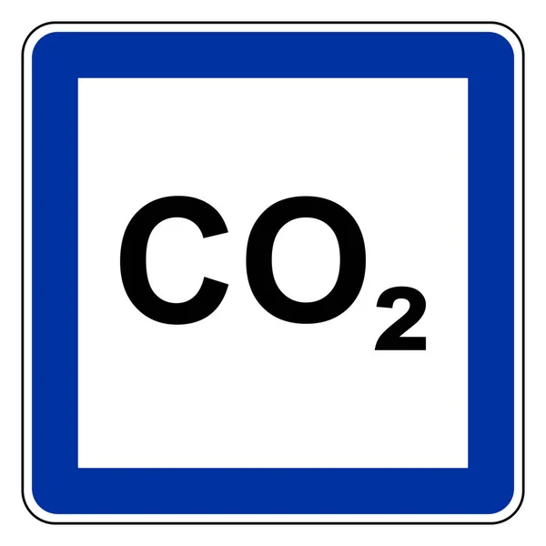 Dióxido Carbono Señalización Vial Como Ilustración Vectorial — Vector de stock