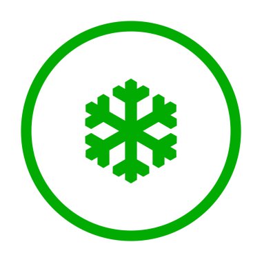 Vektör gösterimi olarak kar taneciği ve daire