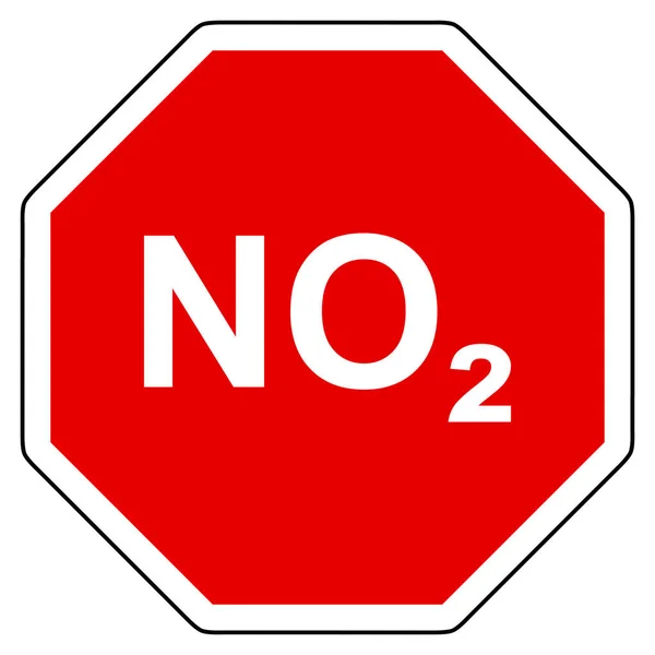 Nitrogen Dioxide Stop Sign Vector Illustration — Stock Vector