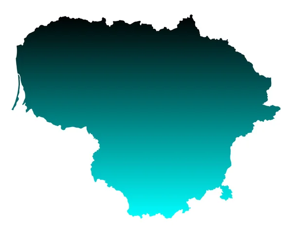 リトアニア地図 — ストックベクタ