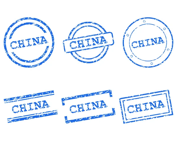 중국 우표 — 스톡 벡터
