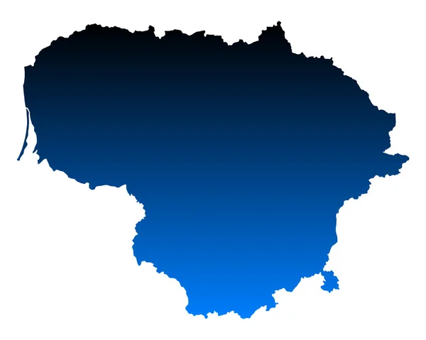 Litvanya Haritası — Stok Vektör