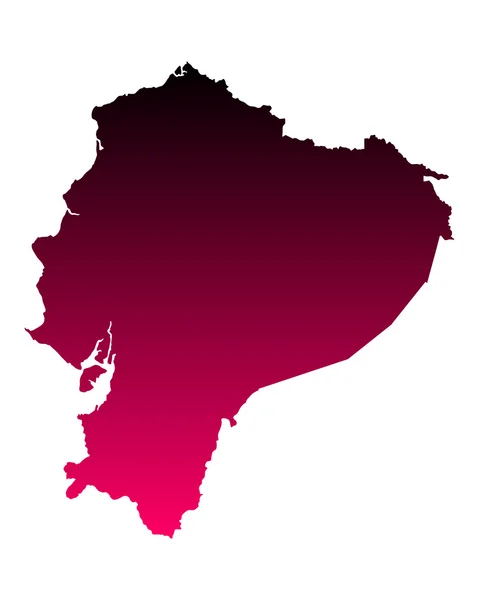 厄瓜多尔的地图 — 图库矢量图片