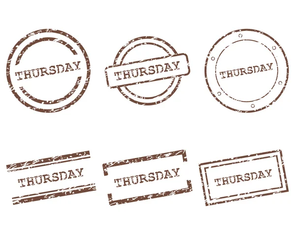 Thursday stamps — Stock Vector