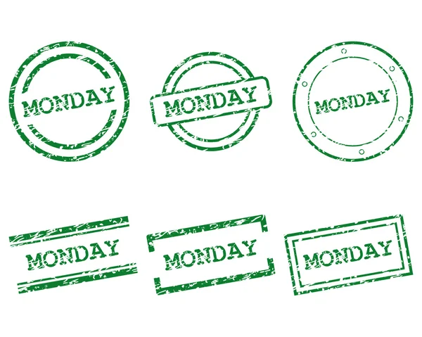 Lunedì francobolli — Vettoriale Stock