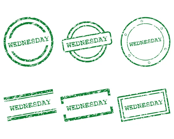 Wednesday stamps — Stock Vector