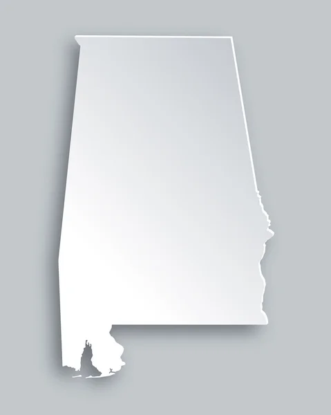 Карта Алабамы — стоковый вектор