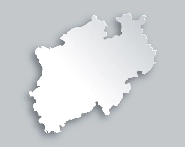 Χάρτης της Βόρειας Ρηνανίας-Βεστφαλίας — Διανυσματικό Αρχείο