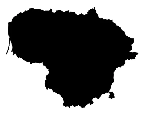 Mapa online de Lituania — Vector de stock