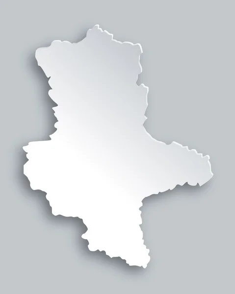 La mappa di Sassonia-Anhalt — Vettoriale Stock