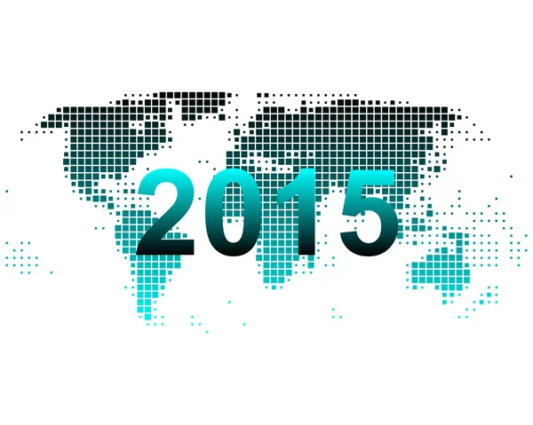 Mapa del mundo 2015 — Vector de stock