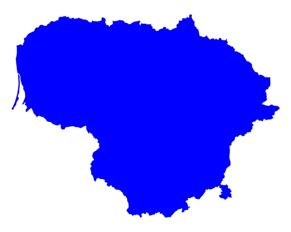 Kaart van Litouwen — Stockvector