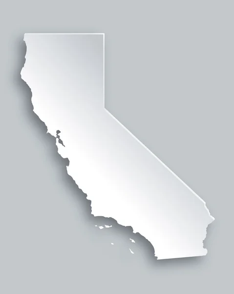 La carte de Californie — Image vectorielle