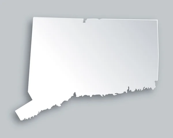 康涅狄格州的地图 — 图库矢量图片