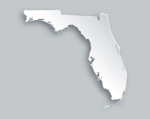 La mappa di Florida — Vettoriale Stock