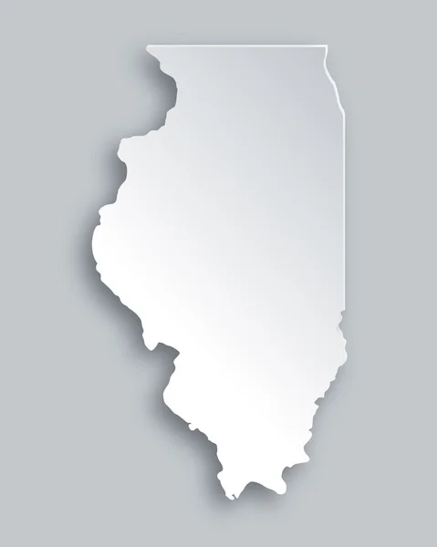 イリノイ州の地図 — ストックベクタ