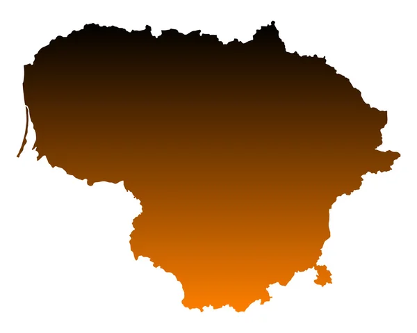 Karta över Litauen — Stock vektor