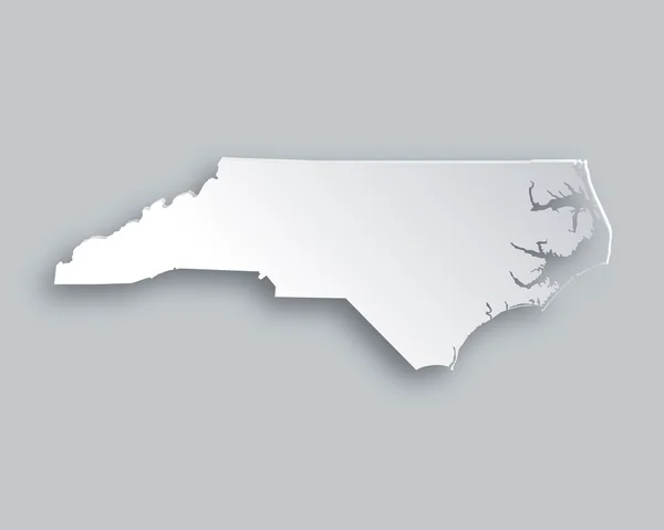 Kaart van North Carolina — Stockvector