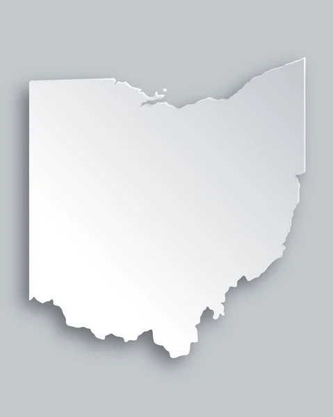 O mapa de Ohio — Vetor de Stock