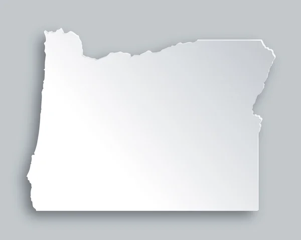La carte de Oregon — Image vectorielle