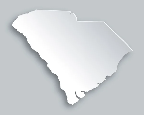 Güney Carolina Haritası — Stok Vektör
