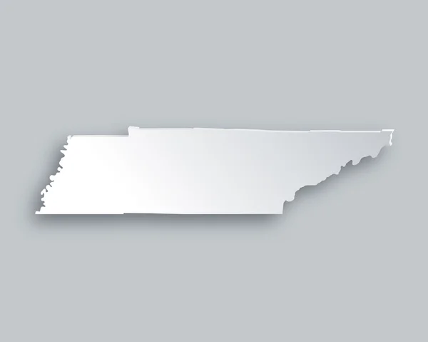 テネシー州の地図 — ストックベクタ