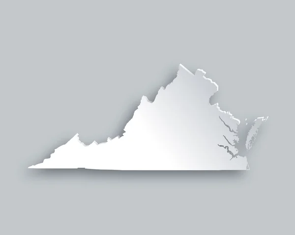 ヴァージニアの地図 — ストックベクタ