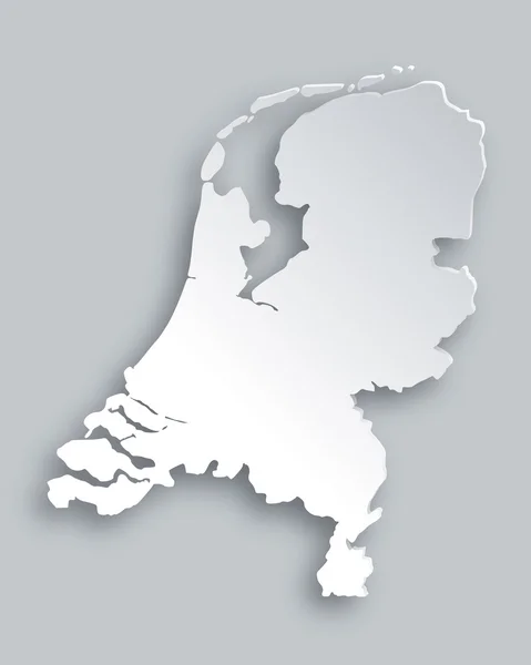 नीदरलैंड का नक्शा — स्टॉक वेक्टर