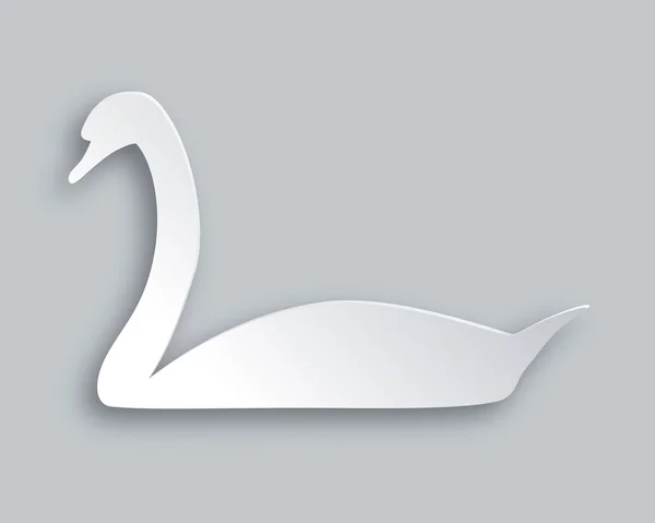 Silueta de cisne — Vector de stock