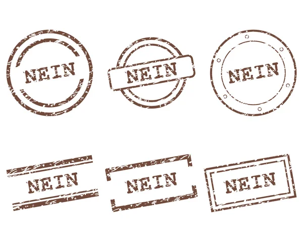 Nein stamps — Stock Vector