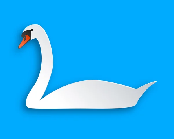 Swan on blue — Stock Vector