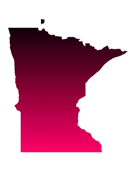 O mapa de Minnesota —  Vetores de Stock