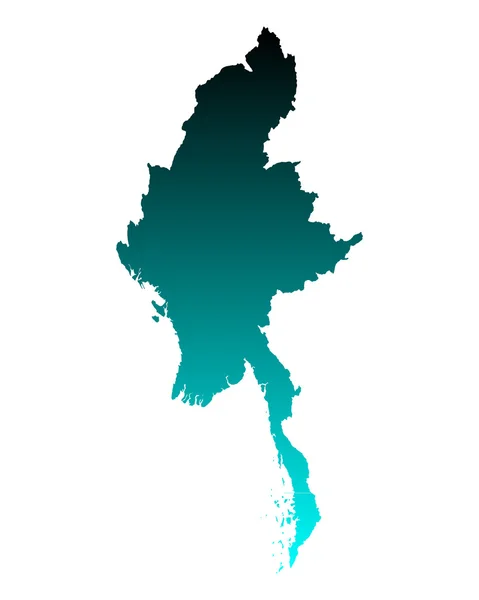 Mapa online de myanmar — Archivo Imágenes Vectoriales