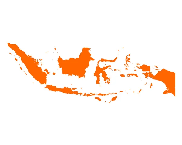 Mapa de indonesia — Vector de stock