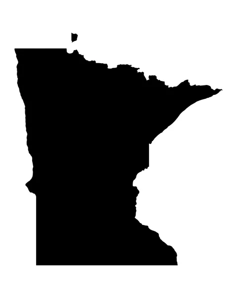 O mapa de Minnesota — Vetor de Stock