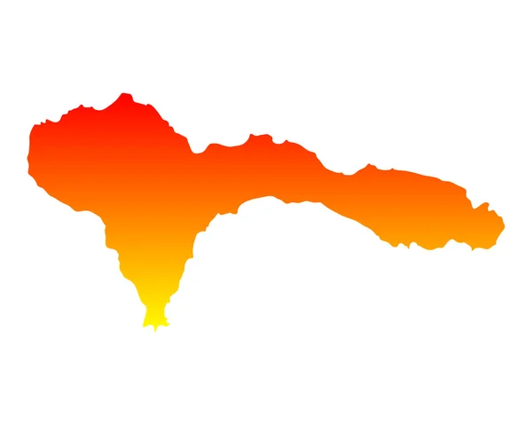 El mapa de Sao Nicolau — Vector de stock