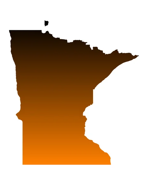 El mapa de Minnesota — Vector de stock