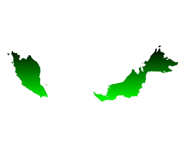 말레이지아의 지도 — 스톡 벡터