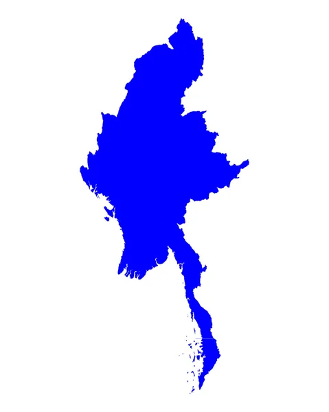 O mapa de Myanmar — Vetor de Stock