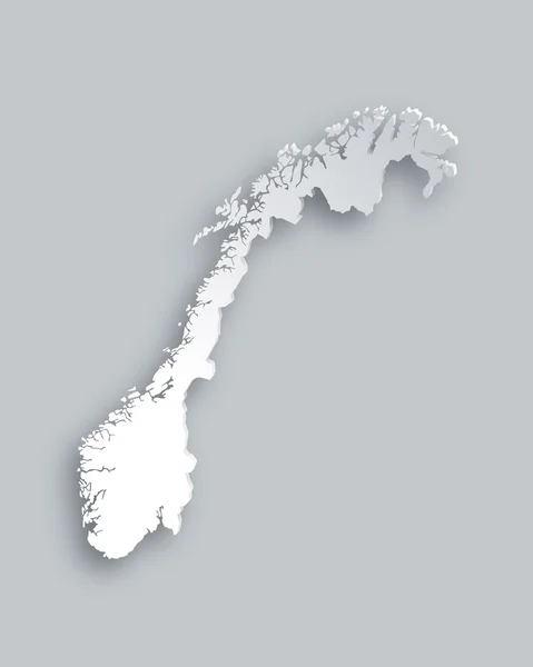 Mapa Norwegii — Wektor stockowy