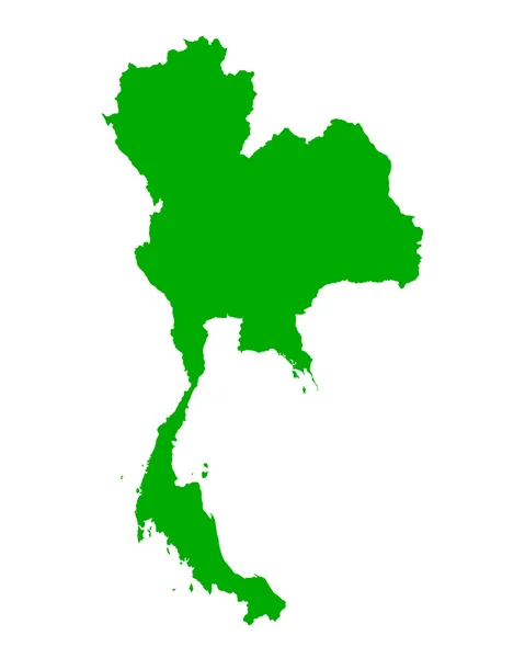 La mappa di Thailandia — Vettoriale Stock