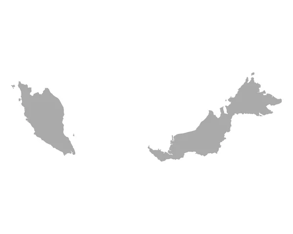 La mappa di Malaysia — Vettoriale Stock
